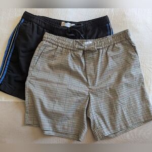 Two Pairs of Topman Pull On Flat Front Shorts